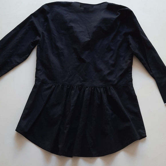 Michael Kors black floral embroidered top small - Picture 4 of 12